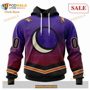 Custom NHL Arizona Coyotes Special Retro Gradient Design Shirt Hoodie 3D