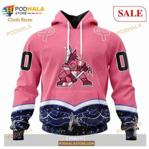 Custom NHL Arizona Coyotes Unisex For Hockey Fights Cancer Shirt Hoodie 3D