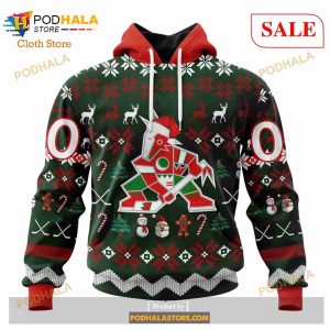 Custom NHL Arizona Coyotes Women Men Christmas Is Coming Shirt Hoodie 3D