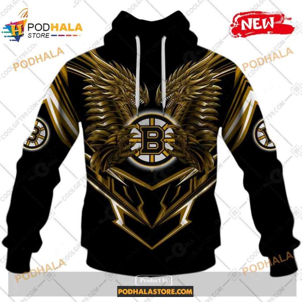 Custom NHL Boston Bruins Dragon Design Shirt Hoodie 3D