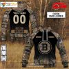 Custom NHL Boston Bruins Hunting Camouflage Design Hoodie Sweatshirt Shirt 3D