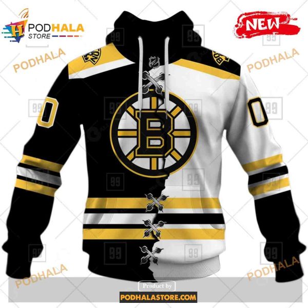 Custom NHL Boston Bruins Mix Color Jersey 2023 Shirt Hoodie 3D