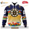 Custom NHL Boston Bruins Puzzle Game Gradients Full Color Shirt Hoodie 3D