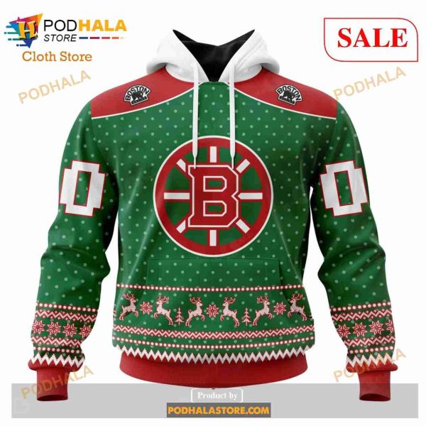 Custom NHL Boston Bruins Special Christmas Apparel Shirt Hoodie 3D