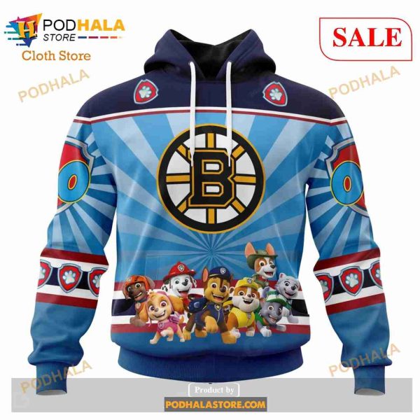 Custom NHL Boston Bruins Special Paw Patrol Shirt Hoodie 3D