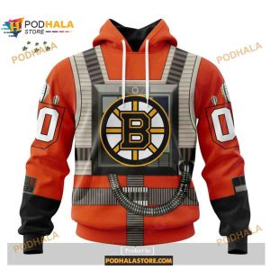 Custom NHL Boston Bruins Star Wars Rebel Pilot Design Shirt Hoodie 3D