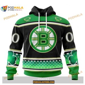 Custom NHL Boston Bruins Unisex Kits Hockey Patricks Day Shirt Hoodie 3D