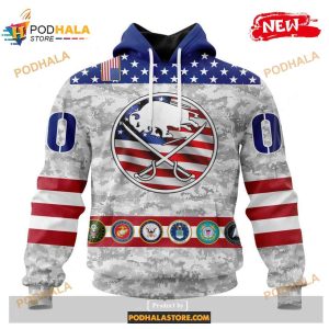 Custom NHL Buffalo Sabres Armed Forces Appreciation Shirt Hoodie 3D