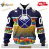 Custom NHL Buffalo Sabres Puzzle Game Gradients Full Color Shirt Hoodie 3D