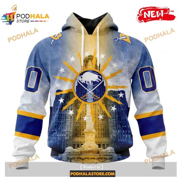 Custom NHL Buffalo Sabres With Buffalo City Hall Shirt Hoodie 3D