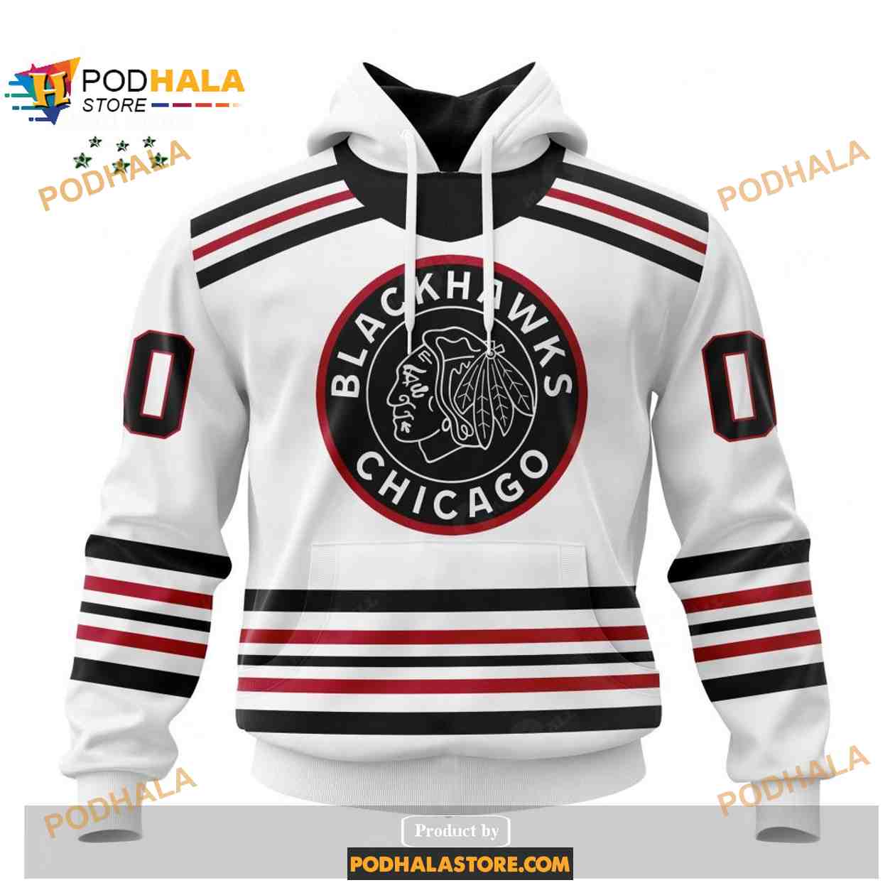 Custom NHL Chicago Blackhawks Reverse Retro Redesign Shirt Hoodie 3D Custom NHL Chicago Blackhawks Reverse Retro Redesign Shirt Hoodie 3D