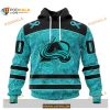 Custom NHL Colorado Avalanche Fight Ovarian Cancer Shirt Hoodie 3D