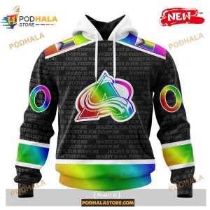 Custom NHL Colorado Avalanche Pride Gradient Color Design Hockey Shirt Hoodie 3D