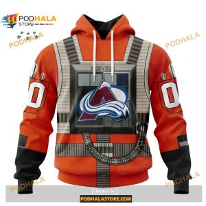 Custom NHL Colorado Avalanche Star Wars Rebel Pilot Design Shirt Hoodie 3D