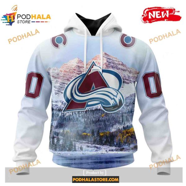 Custom NHL Colorado Avalanche With Rocky Mountain Shirt Hoodie 3D