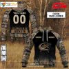 Custom NHL Columbus Blue Jackets Hunting Camouflage Design Hoodie Sweatshirt Shirt 3D