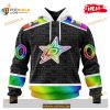 Custom NHL Dallas Stars Pride Gradient Color Design Hockey Shirt Hoodie 3D