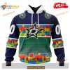 Custom NHL Dallas Stars Puzzle Game Gradients Full Color Shirt Hoodie 3D