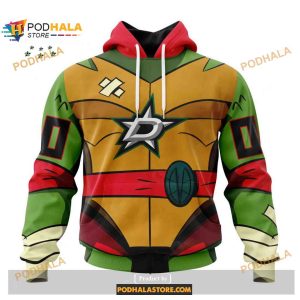 Custom NHL Dallas Stars Teenage Mutant Ninja Turtles Design Shirt Hoodie 3D