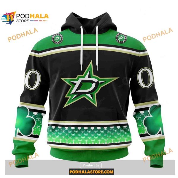 Custom NHL Dallas Stars Unisex Kits Hockey Patricks Day Shirt Hoodie 3D