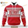 Custom NHL Detroit Red Wings Reverse Retro Redesign Shirt Hoodie 3D