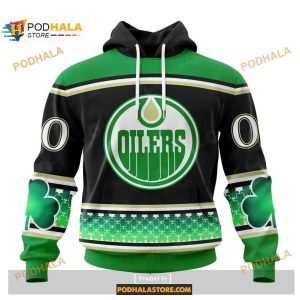 Custom NHL Edmonton Oilers Unisex Kits Hockey Patricks Day Shirt Hoodie 3D