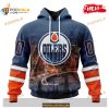 Custom NHL Edmonton Oilers With Walterdale Bridge Shirt Hoodie 3D