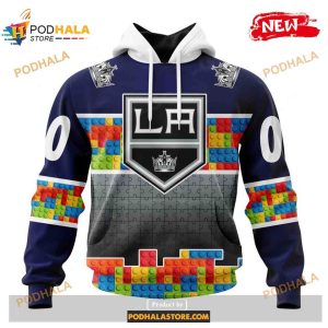 Custom NHL Los Angeles Kings Puzzle Game Gradients Full Color Shirt Hoodie 3D