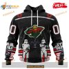 Custom NHL Minnesota Wild Star Wars Black Design Shirt Hoodie 3D