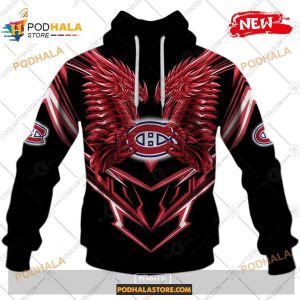 Custom NHL Montreal Canadiens Dragon Design Shirt Hoodie 3D