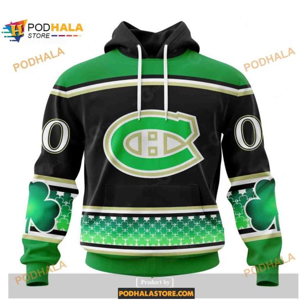 Custom NHL Montreal Canadiens Hockey Patricks Day Shirt Hoodie 3D