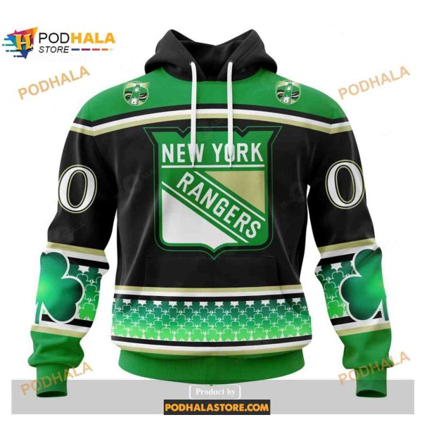 Custom NHL New York Rangers Hockey Patricks Day Shirt Hoodie 3D