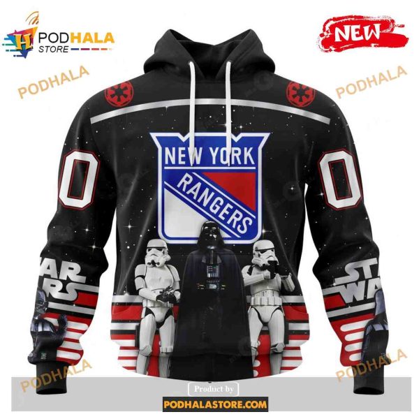 Custom NHL New York Rangers Star Wars Black Design Shirt Hoodie 3D