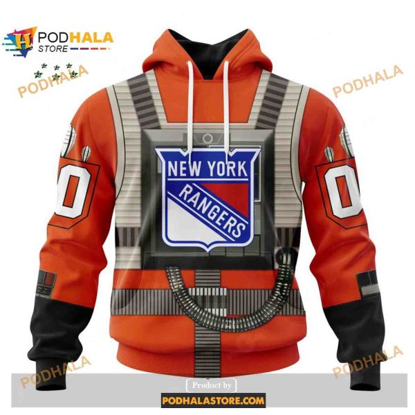 Custom NHL New York Rangers Star Wars Rebel Pilot Design Shirt Hoodie 3D