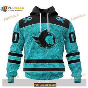 Custom NHL Ottawa Senators Fight Ovarian Cancer Shirt Hoodie 3D