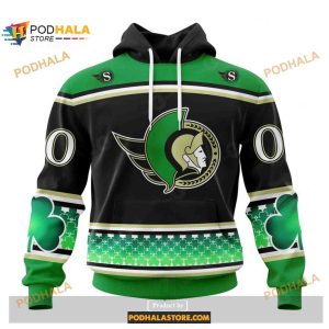 Custom NHL Ottawa Senators Hockey Patricks Day Shirt Hoodie 3D