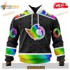 Custom NHL Ottawa Senators Pride Gradient Color Design Hockey Shirt Hoodie 3D