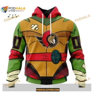 Custom NHL Ottawa Senators Teenage Mutant Ninja Turtles Design Shirt Hoodie 3D