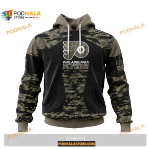 Custom NHL Philadelphia Flyers Color Military Members Kits V5 Shirt Hoodie 3D