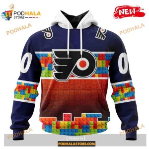 Custom NHL Philadelphia Flyers Puzzle Game Gradients Full Color Shirt Hoodie 3D