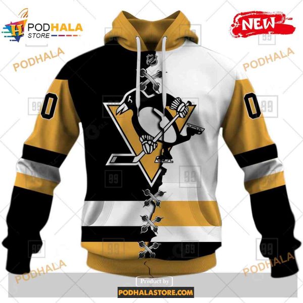 Custom NHL Pittsburgh Penguins Mix Color Jersey 2023 Shirt Hoodie 3D