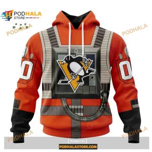 Custom NHL Pittsburgh Penguins Star Wars Rebel Pilot Design Shirt Hoodie 3D