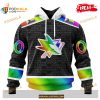 Custom NHL San Jose Sharks Pride Gradient Color Design Hockey Shirt Hoodie 3D