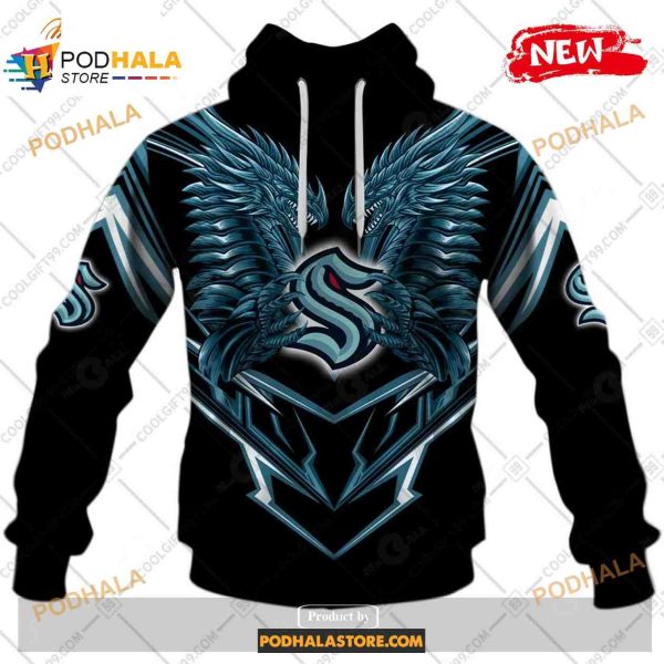 Custom NHL Seattle Kraken Dragon Design Shirt Hoodie 3D