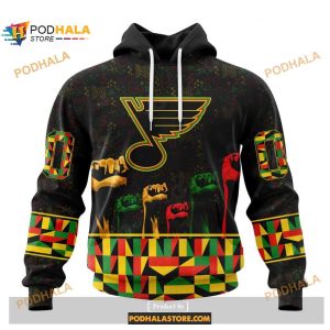 Custom NHL St Louis Blues Celebrate Black History Month Shirt Hoodie 3D