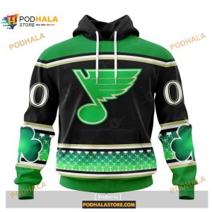 Custom NHL St Louis Blues Hockey Patricks Day Shirt Hoodie 3D