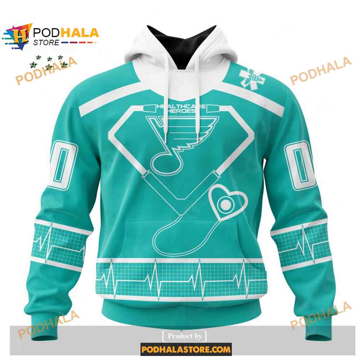 Custom NHL St Louis Blues Honoring Healthcare Heroes Shirt Hoodie 3D Custom NHL St Louis Blues Honoring Healthcare Heroes Shirt Hoodie 3D