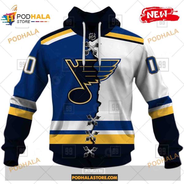 Custom NHL St Louis Blues Mix Color Jersey 2023 Shirt Hoodie 3D