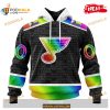 Custom NHL St Louis Blues Pride Gradient Color Design Hockey Shirt Hoodie 3D