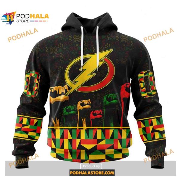 Custom NHL Tampa Bay Lightning Celebrate Black History Month Shirt Hoodie 3D